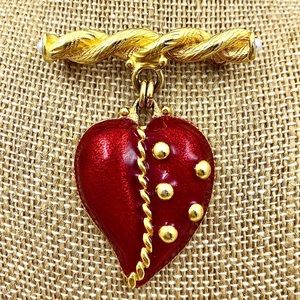Vintage YOSKA Heart Pin/Brooch